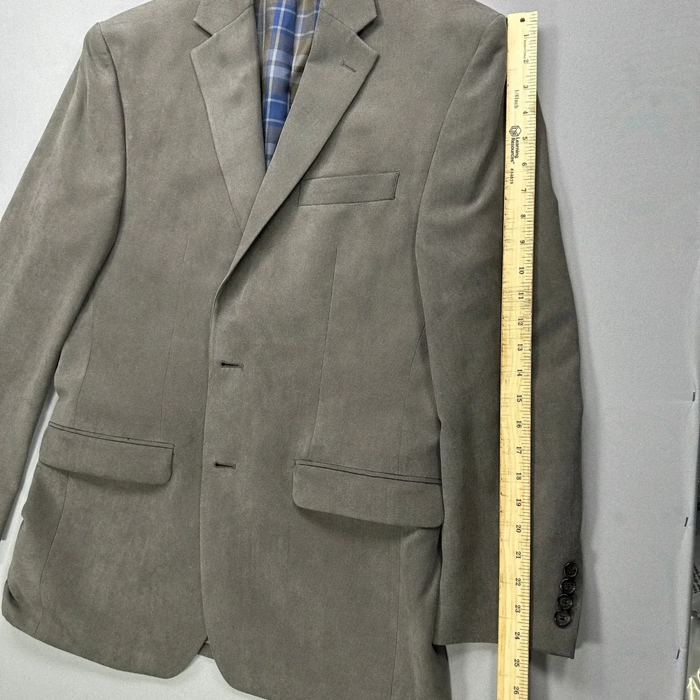 Lauren Ralph Lauren Blazer Mens 38R Faux Suede Sport Coat Taupe 2 Button